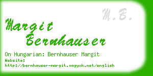 margit bernhauser business card